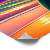 Poster Imprimer l'art des fleurs paradisiaques tropicales (Coin)