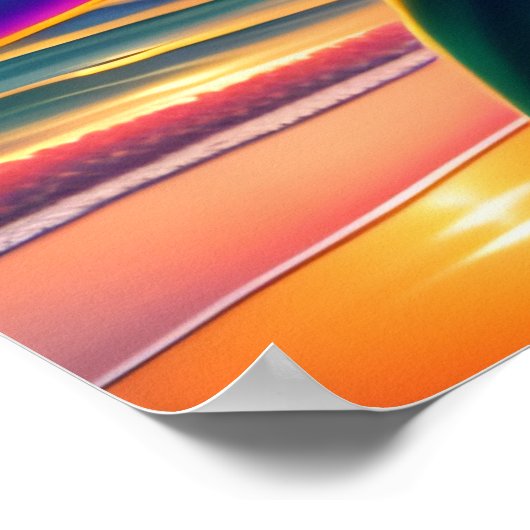 Poster Imprimer l'art des fleurs paradisiaques tropicales (Coin)