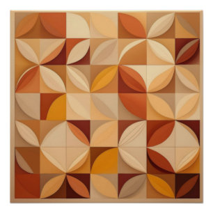 Poster Imprimer l'art Motif de surface géométrique inspir