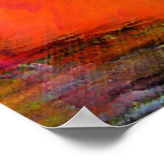 Poster Imprimer l'art orange (Coin)