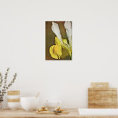 Poster Imprimer l'art photographique Fleur de Jaune Iris (Cuisine)