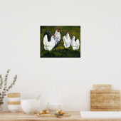 Poster Imprimer l'art "Rooster & Poules" (Cuisine)