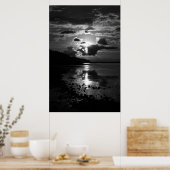 Poster Imprimer l'art Sunset noir (Cuisine)