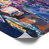 Poster Imprimer Las Vegas Skyline Art (Coin)