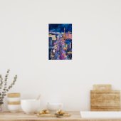 Poster Imprimer Las Vegas Skyline Art (Cuisine)