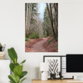 Poster Imprimer le chemin de ville rouge (Bureau à domicile)