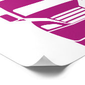 Poster Imprimer le conducteur de camion féminin CDL (Coin)