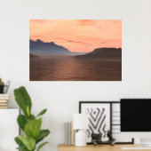 Poster Imprimer le coucher de soleil sur le lac (Bureau à domicile)