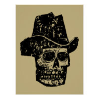 Imprimer le crâne de Cowboy vintage avec le Casque