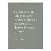 Poster Imprimer le devis personnalisé vert Sage (Devant)