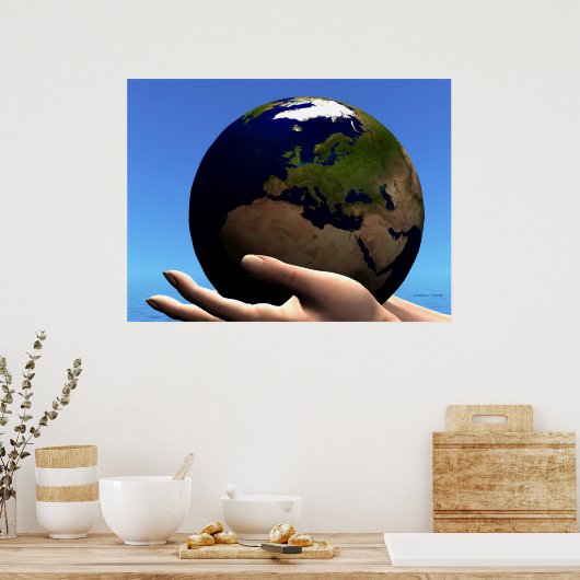 POSTER IMPRIMER LE GLOBE EARTH (Cuisine)