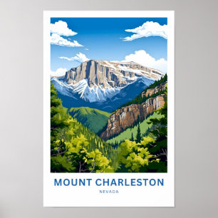 Poster Imprimer Le Mont Charleston Nevada