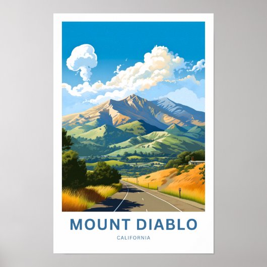Poster Imprimer Le Mont Diablo California Travel (Devant)
