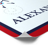 POSTER IMPRIMER LE NOM PERSONNALISÉ DE L'AVIATEUR AÉRONEF (Coin)