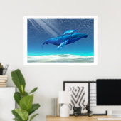 POSTER IMPRIMER LES BALEINES (Bureau à domicile)