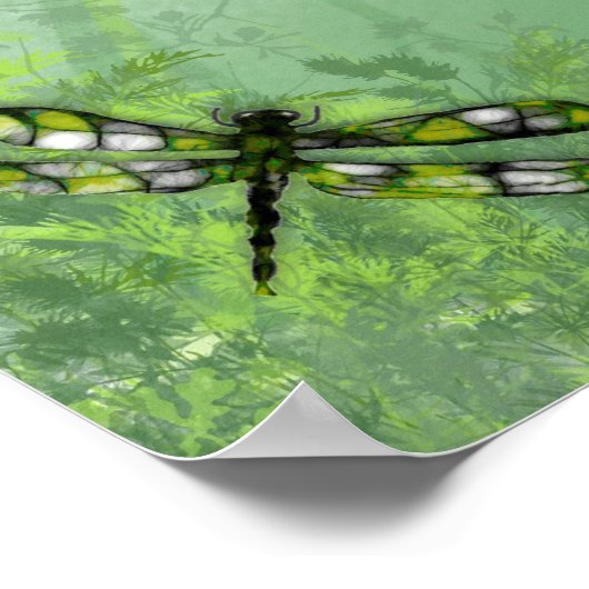 Poster Imprimer les libellules vertes (Coin)