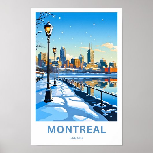Poster Imprimer les voyages de Montréal Canada (Devant)