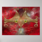 Poster Imprimer les yeux de chat (Devant)