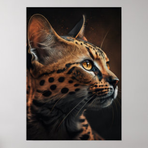 Poster imprimer maison de chats tigres