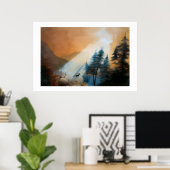 POSTER IMPRIMER "MAJESTÉ DU MATIN" (Bureau à domicile)