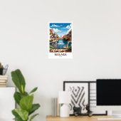 Poster Imprimer Malaga Espagne (Bureau à domicile)