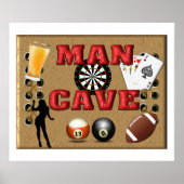 POSTER IMPRIMER MAN CAVE (Devant)