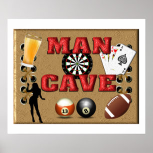 POSTER IMPRIMER MAN CAVE