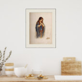 Poster Imprimer Médiévale "La Servante Mendieuse" (Cuisine)