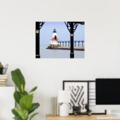 Poster Imprimer - Michigan City East Pierhead (Bureau à domicile)