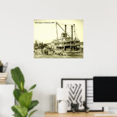 Poster Imprimer Mississippi Vicksburg (Bureau à domicile)