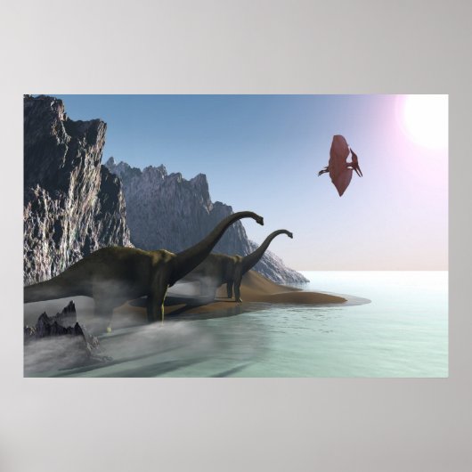 POSTER IMPRIMER MONDE PRÉHISTORIQUE (Devant)