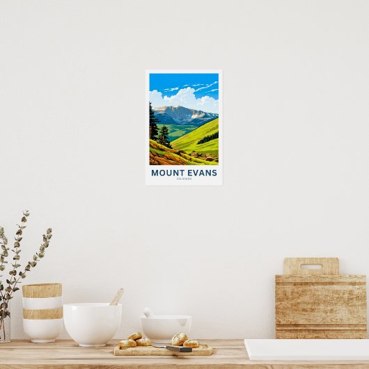 Poster Imprimer Mont Evans Colorado (Cuisine)