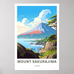 Poster Imprimer Mont Sakurajima Japon