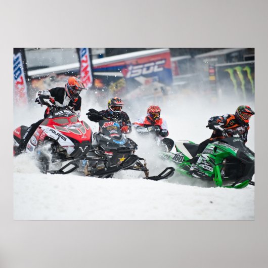 Poster Imprimer Motoneige (Devant)