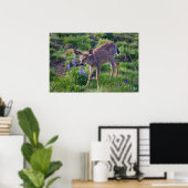 Poster Imprimer Mountain Deer et Lupine (Bureau à domicile)