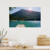 Poster Imprimer Mountain Lake et Dam (Cuisine)