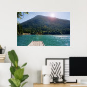 Poster Imprimer Mountain Lake et Dam (Bureau à domicile)