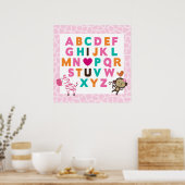 Poster Imprimer Mur Alphabet Jungle Jilly (Cuisine)