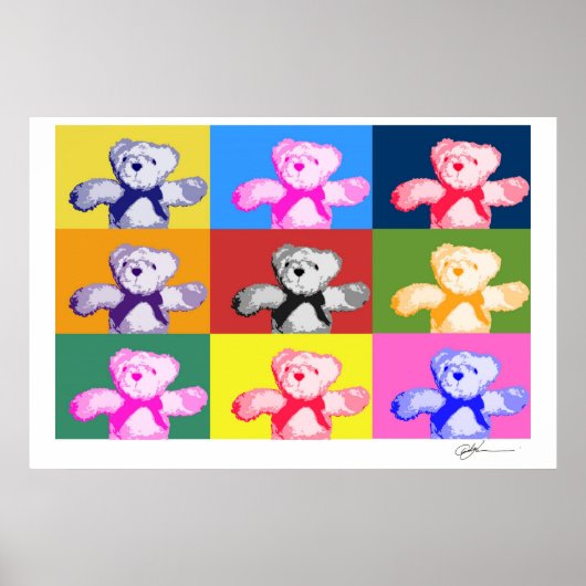 Poster Imprimer Nounours d'art pop (Devant)