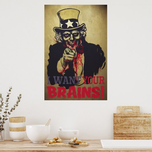 Poster Imprimer Oncle Sam Zombie (Cuisine)