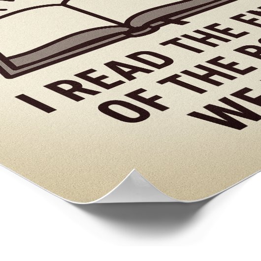 Poster Imprimer, Papier d'affiche de valeur (Matte) (Coin)