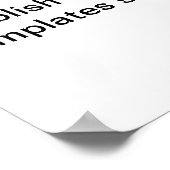 Poster Imprimer, Papier d'affiche de valeur (Matte) (Coin)