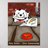 Poster Imprimer "Paw Artist Dali" - par Kev Moore (Devant)