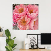 Poster IMPRIMER | Peonies I (30"x30") (Bureau à domicile)