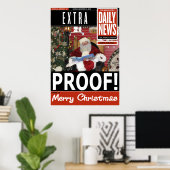 Poster Imprimer père Noël News (Bureau à domicile)