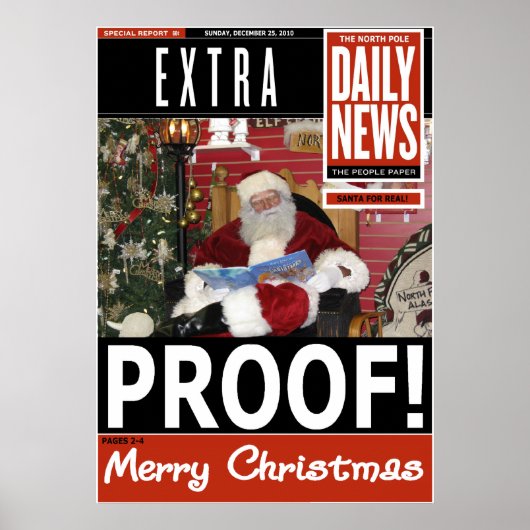 Poster Imprimer père Noël News (Devant)
