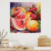 POSTER IMPRIMER PHOTO WATERMELON COULEUR EAU (Cuisine)