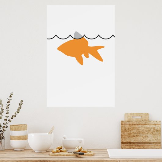 Poster/Imprimer Poster de requin de poisson rouge (Cuisine)