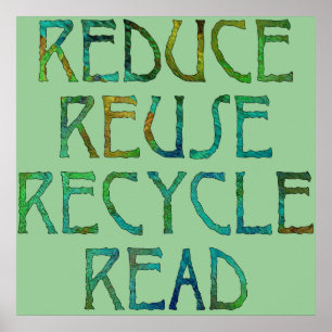 Poster Imprimer quatre Rs vert