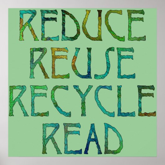 Poster Imprimer quatre Rs vert (Devant)